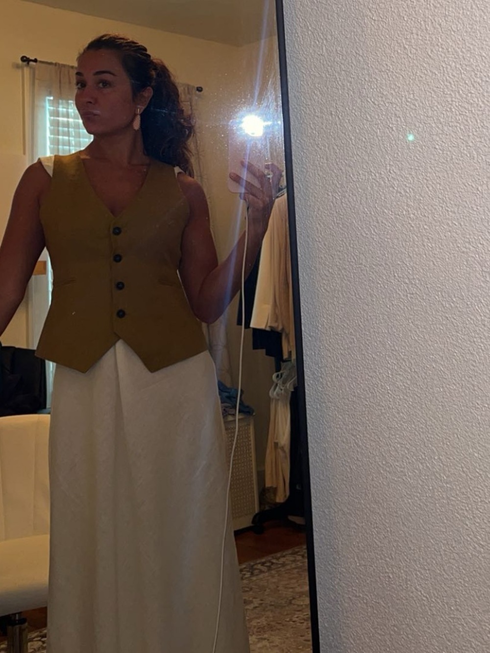 Zara Tan Buttoned Vest